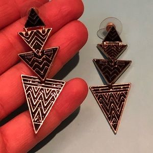 Tribal costume earrings. Never worn